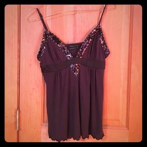 BCBGMAXAZRIA Sequin Top