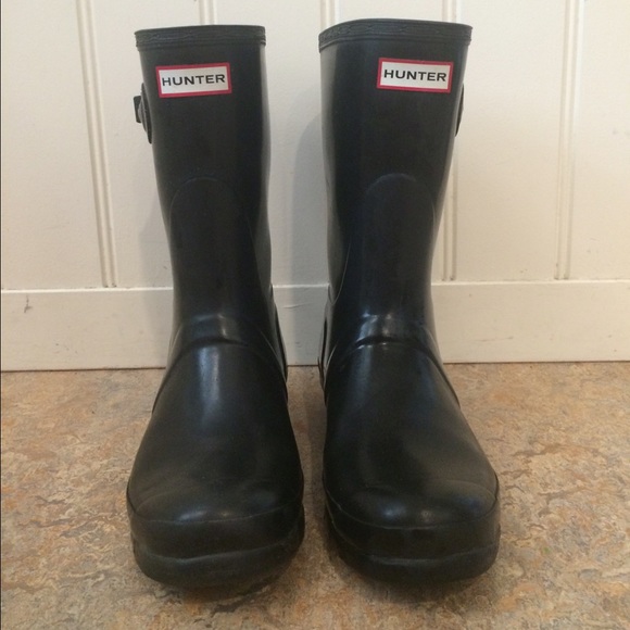 Hunter Short Rain Boots Black Size 10