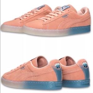Men's pink dolphin suede Pumas