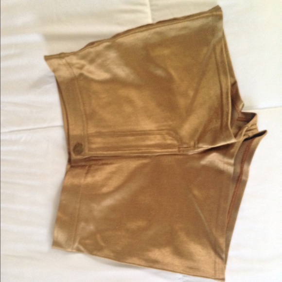 AA gold disco shorts