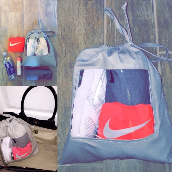 See through hang able drawstring bag