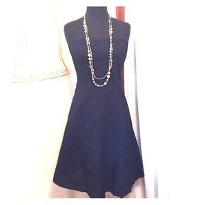 J Crew navy seersucker dress