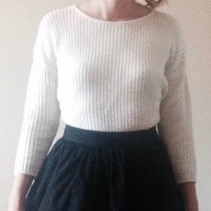White Forever 21 Sweater with Gold Accents