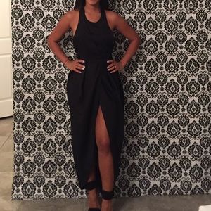 Black Backless Maxi Dress