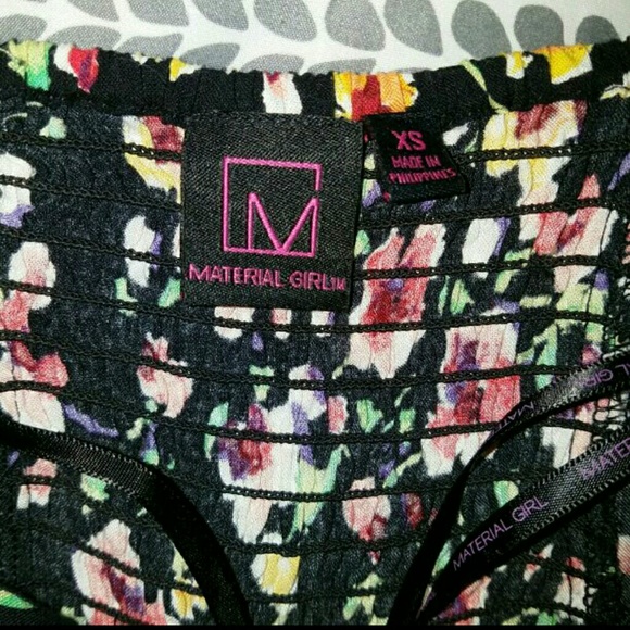 Xs Material Girl Black Floral Romper - Picture 4 of 4