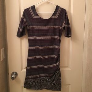 Free People NWOT purple gray striped dress. Size M