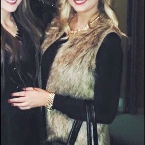 Faux fur vest
