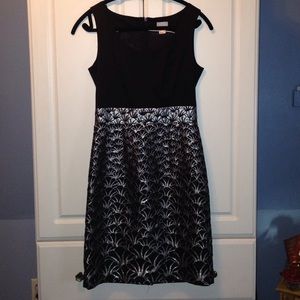 H&M Dress Size 6 Silver Black Cocktail Shell Short
