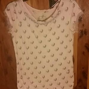 Vera Wang skull shirt
