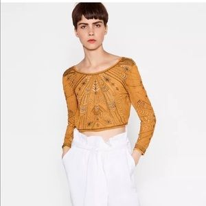 SALE! ZARA SPECIAL EDITION EMBROIDERED TOP SIZE M