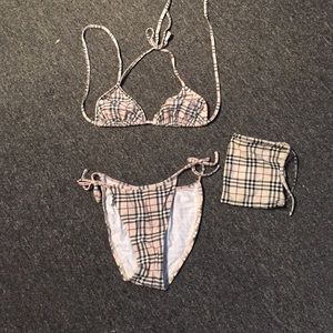 Burberry bikini w/ matching pouch XS