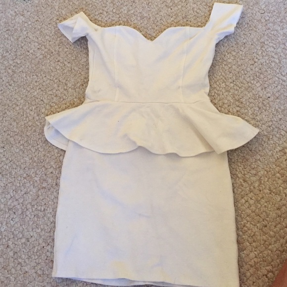 White Peplum Nastygal dress