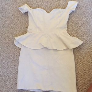 White Peplum Nastygal dress