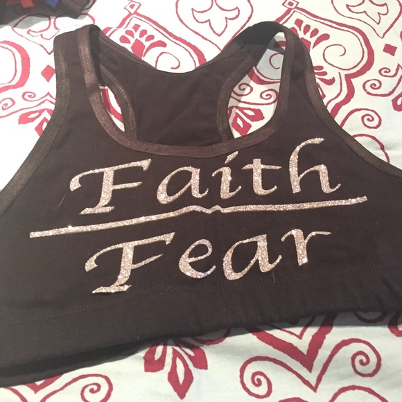 Faith over Fear sports bra