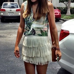 Off White fringe skirt from forever 21 💁🏻