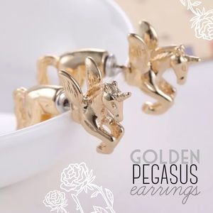 Golden Pegasus Earrings