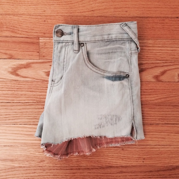 Free People Light Denim Shorts