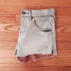 Free People Light Denim Shorts