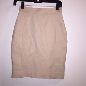 Nude pencil skirt