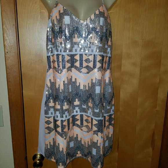 Aztec, sequin dress