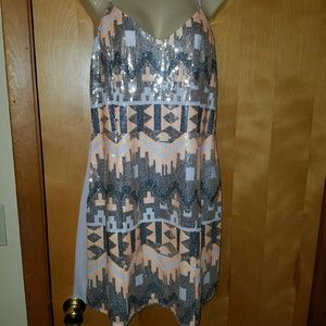 Aztec, sequin dress