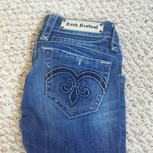 Rock revival boot cut jeans.
