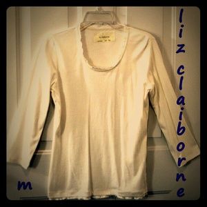 $ALE!💃Dressy ribbon-edged scoopneck top💕