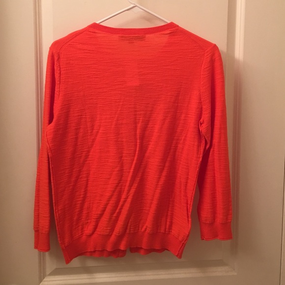 Loft Orange cardigan. Perfect for fall! - Picture 2 of 3