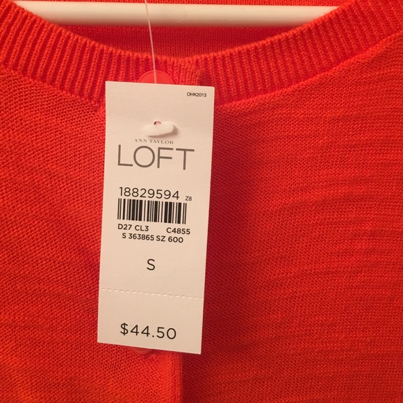 Loft Orange cardigan. Perfect for fall! - Picture 3 of 3