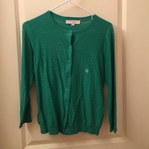 Loft cardigan. Beautiful shade of green. Size S