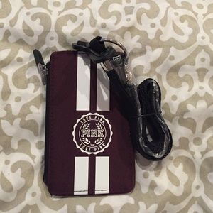 Burgundy lanyard with ID New. ON HOLD