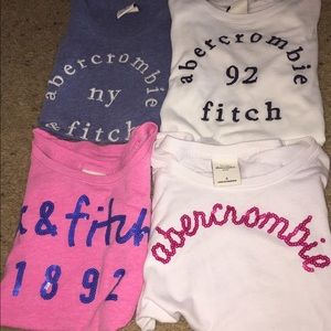BUNDLE!! 4 Abercrombie tees in different colors!!