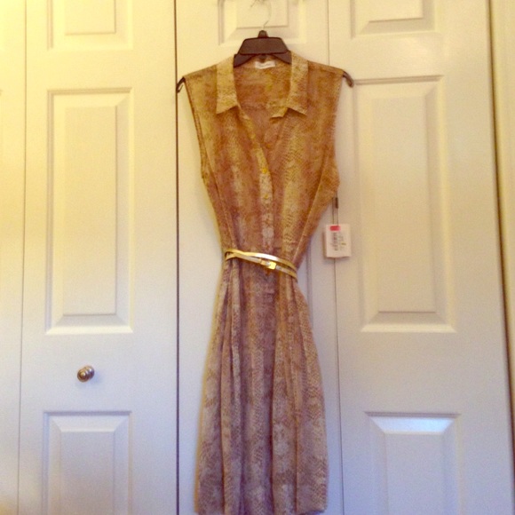 Sleeveless Python Calvin Klein Dress
