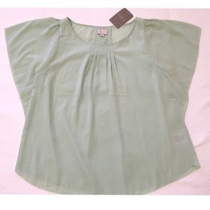 Anthropologie mint green top