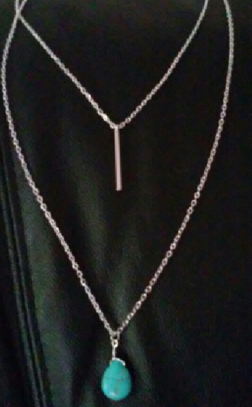 Blue and Silver Plated Necklace