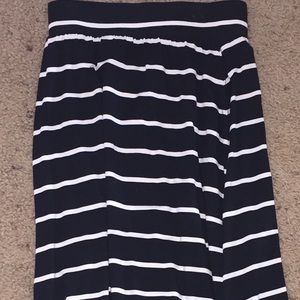 Black and white maxi skirt.