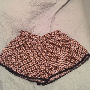 Matching navy and Maroon shorts