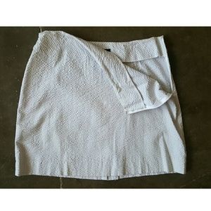 Seersucker Straight Skirt