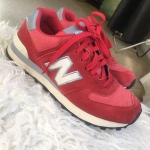 New Balance 574 red shoes 7.5 women's