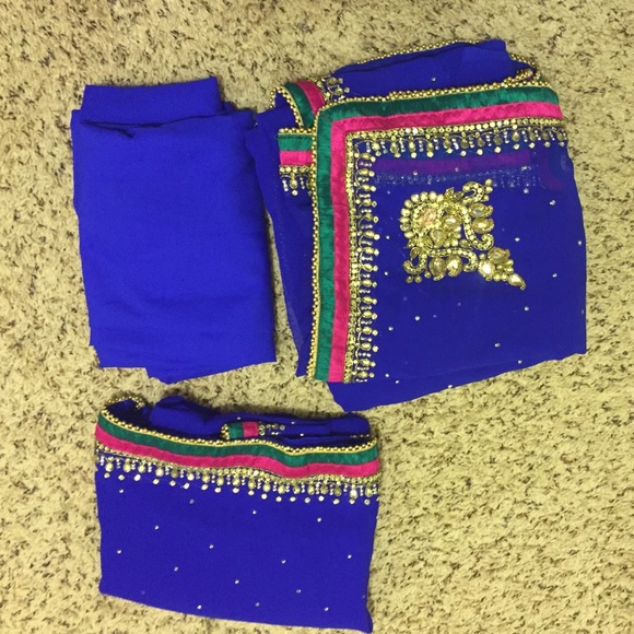 3 Piece DESIGNER INDIAN SAREE / SARI