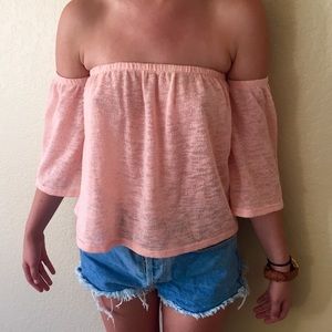 Baby pink off the shoulder top!!!