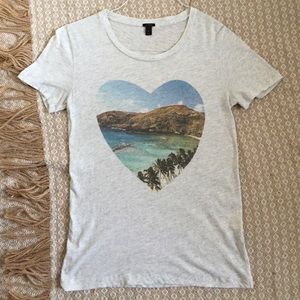 J. Crew Beach Heart Shirt