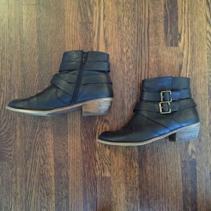 Abound Black Buckle Booties