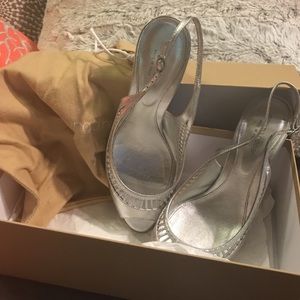 Beautiful silver dress shoes