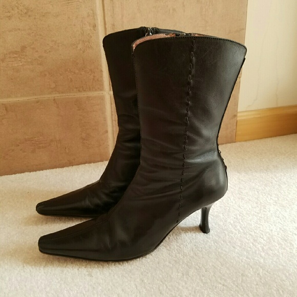 Donald Pliner Black Leather Boots