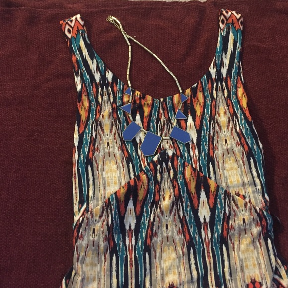 Tribal print maxi with back cutout