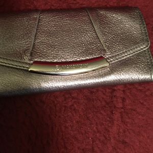 Silver leather wallet