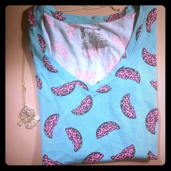 Blue watermelon t shirt
