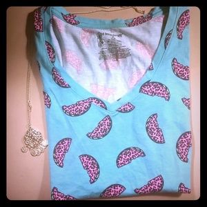 Blue watermelon t shirt