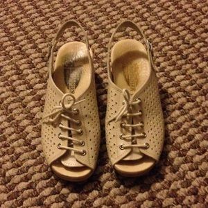 White Worishofer Wedge Sandals Size 36